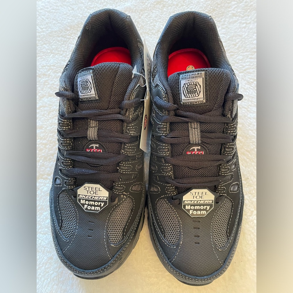 Skechers Men's Cankton Steel Toe Shoes Black